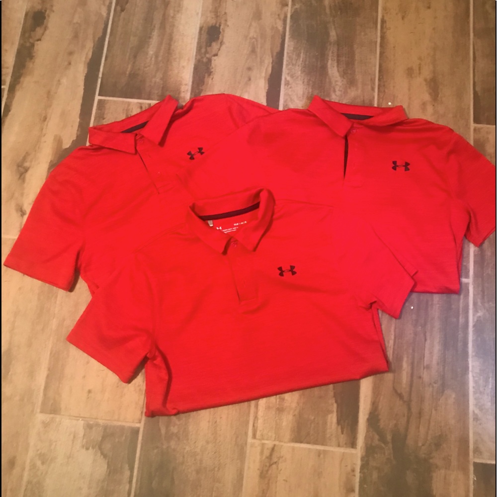 Boys Youth Large Under Armour Polo Shirts